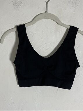 Women’s Black Seamless Wirefree Sports Bra/Lounge Bralette Size L